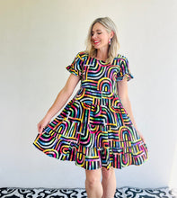 Rainbow Bright Ruffle Relaxed Dress