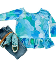 Jersey Top with Ruffle On Cloud 9 Blues