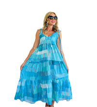 Azure Tiered Maxi Dress
