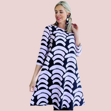 Pink & Black Arch Nemesis 3/4 sleeve Swing Dress