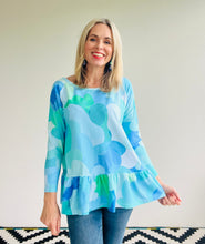 Jersey Top with Ruffle On Cloud 9 Blues