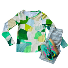 Piece Out Sweater GREEN OR VIOLET