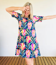 Short Sleeve Swing Dress Protea Lovers