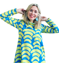 Arch Nemesis Winter Swing Dress Blue & Lime