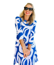 Santorini 3/4 sleeve Swing Dress