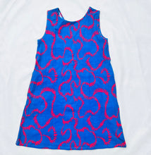 Domino Effect Blue & Coral Reversible Dress