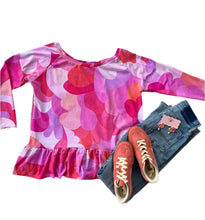 Jersey Top with Ruffle On Cloud 9 Pinks