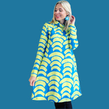 Arch Nemesis Winter Swing Dress Blue & Lime