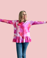 Jersey Top with Ruffle On Cloud 9 Pinks