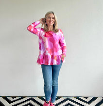 Jersey Top with Ruffle On Cloud 9 Pinks