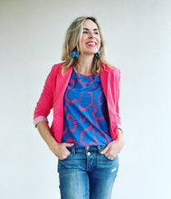 Domino Effect Everyday Tee Blue & Red