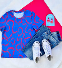 Domino Effect Everyday Tee Blue & Red