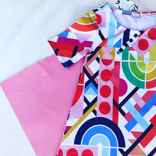 Rainbow Dreams short sleeve Swing Dress