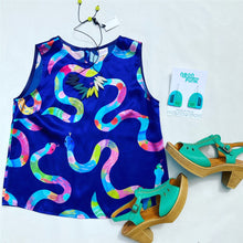 Snake It Off silk shell top