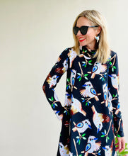King Of The Bush Winter Swing Dress Black Background