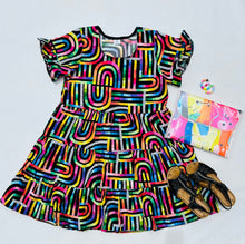 Rainbow Bright Ruffle Relaxed Dress
