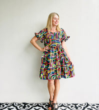 Rainbow Bright Ruffle Relaxed Dress