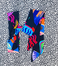 Coral Reef Black Jersey Hair Tie