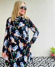 King Of The Bush Winter Swing Dress Black Background