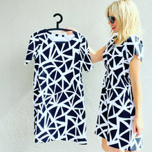 Tri & Stop Black & White Me Swing Dress