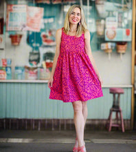 Coral & Purple Monochrome Feeling Swell Sundress