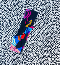Coral Reef Black Jersey Hair Tie