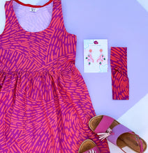 Coral & Purple Monochrome Feeling Swell Sundress