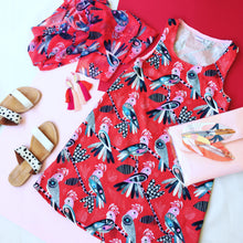 Flock Yeah Shift Dress Red