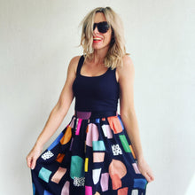 Get Spotted silk midi skirt