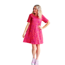 Feeling Swell Coral & Purple Swing Dress