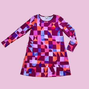 navy blue dress for baby girl Magenta Floral Long Sleeve Mini Dress - All Dresses