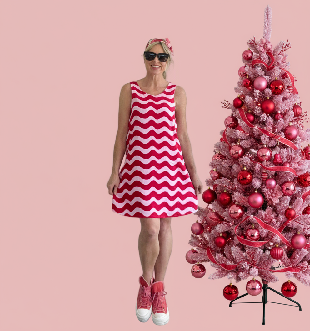 Cherry Pie Holiday Shift Dress