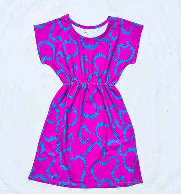 Domino Effect Pink & Blue Tee Dress