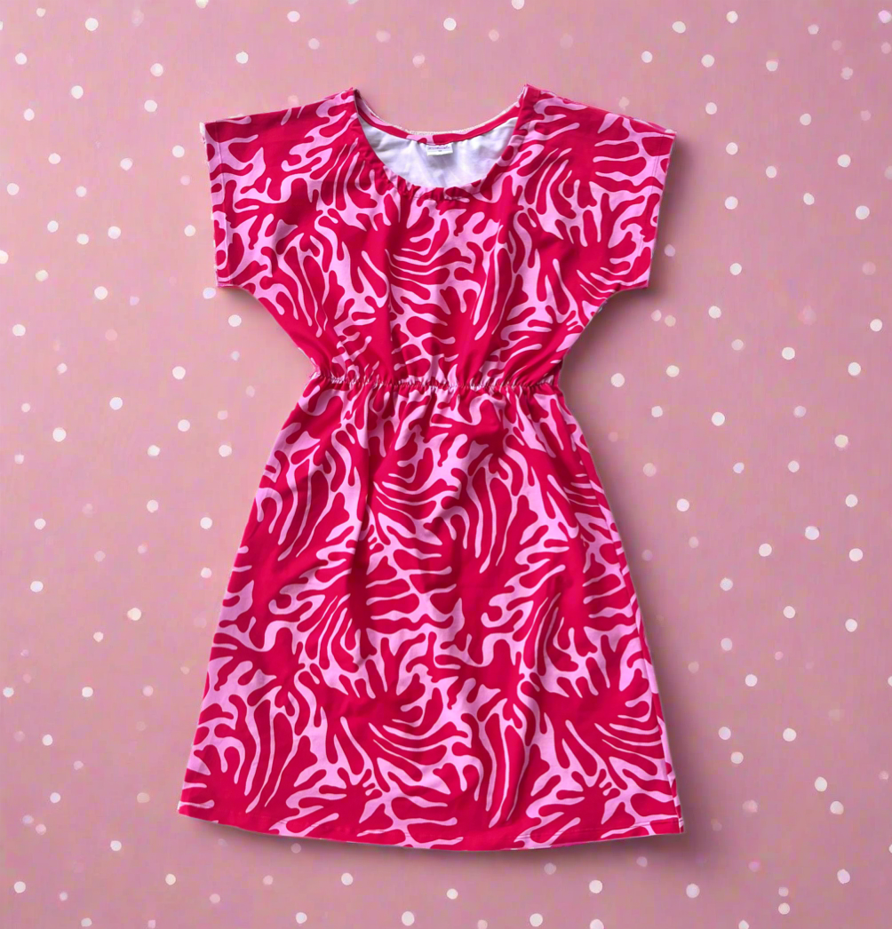 Mod Squad Raspberry Tee Dress