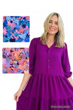 Flower Power Button Up Smocked Dress Dress FLOWER POWER (Pinks or Blues )