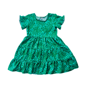 Mod Squad Green Ruffle Relaxed Dress