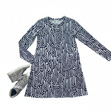 Coral Crush Winter Swing Dress Black & White OR Teal