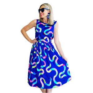 Snake It Off silk midi skirt