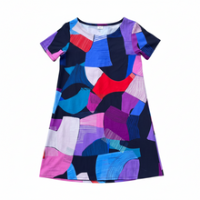 Piece Out Swing Dress Violet 3/4 sleeve OR short sleeve