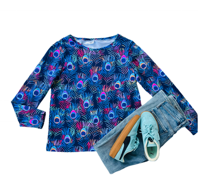 Shake Your Tail Feather  Navy Sweater