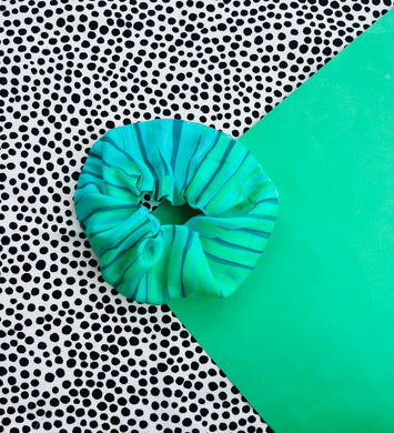 Stripe A Pose Scrunchie Green