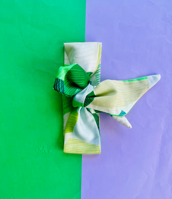 Piece Out Green Sash Hair Tie