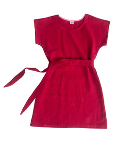 Cherry Pie Holiday Relaxed Linen Shift dress