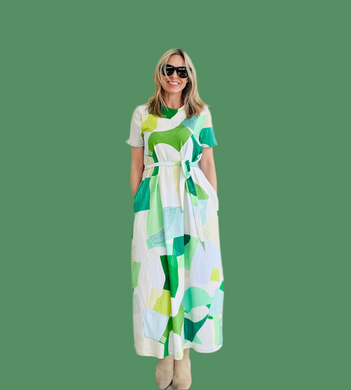 Piece Out Jersey Maxi Dress Green