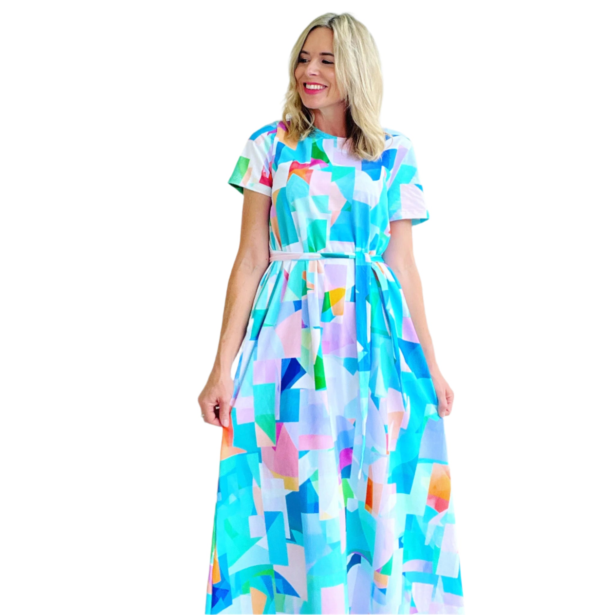 Sea Glass Ocean Tones Maxi Dress KarlaCola Sea Glass Ocean Tones Maxi Dress KarlaCola