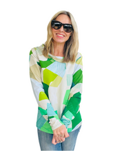 Piece Out Sweater GREEN OR VIOLET