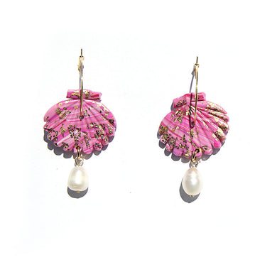 Pink Pearl Shell Earrings