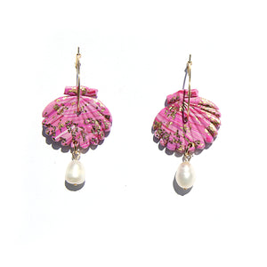 Pink Pearl Shell Earrings