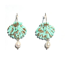Mint Pearl Shell Earrings