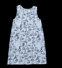 Abstract Face Off Shift Dress